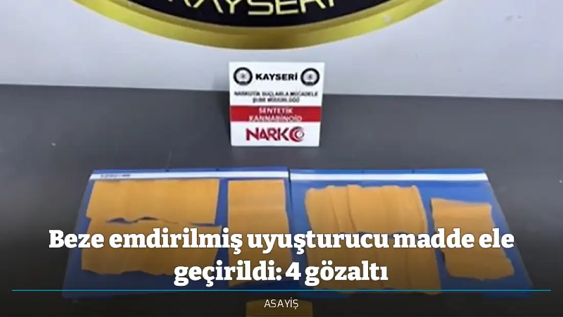Beze emdirilmiş uyuşturucu madde ele geçirildi: 4 gözaltı