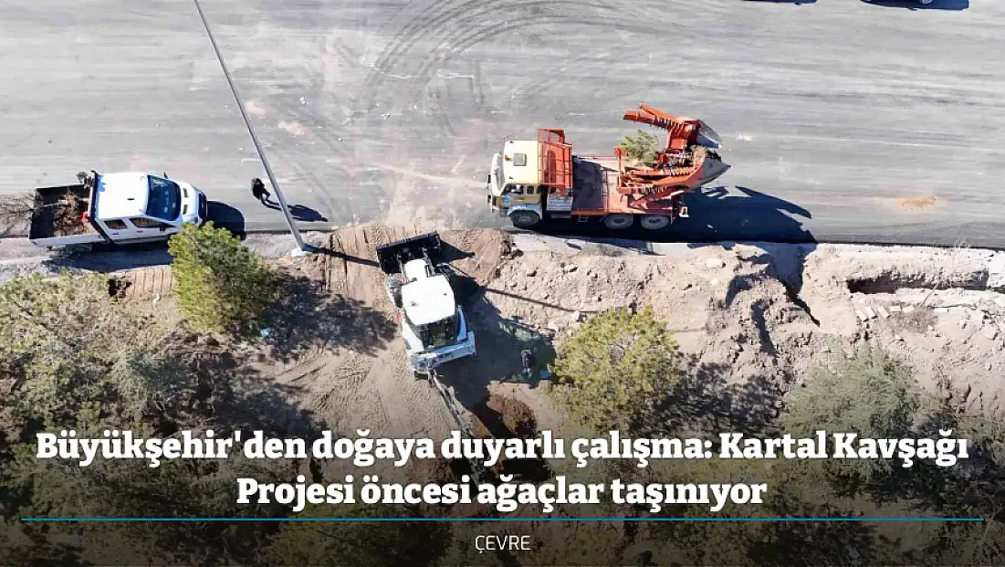 Büyükşehir'den doğaya duyarlı çalışma: Kartal Kavşağı Projesi öncesi ağaçlar taşınıyor
