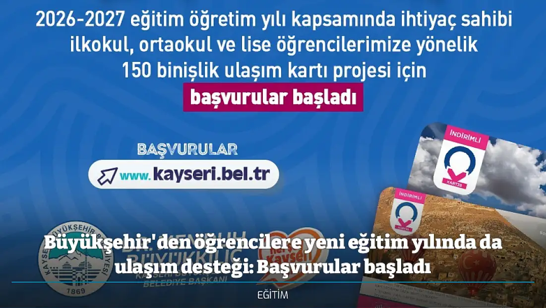 Büyükşehir'den öğrencilere yeni eğitim yılında da ulaşım desteği: Başvurular başladı
