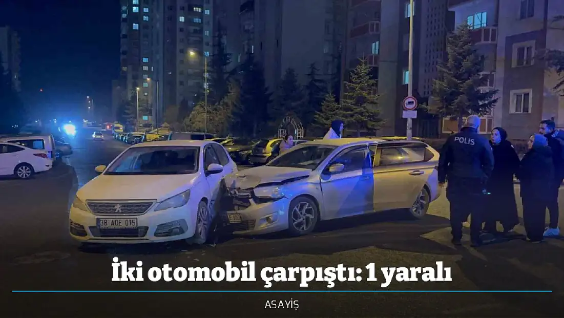 İki otomobil çarpıştı: 1 yaralı