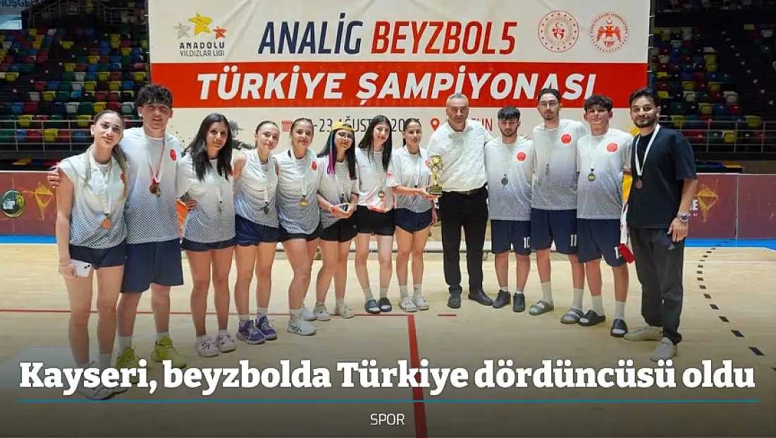 Kayseri, beyzbolda Türkiye dördüncüsü oldu