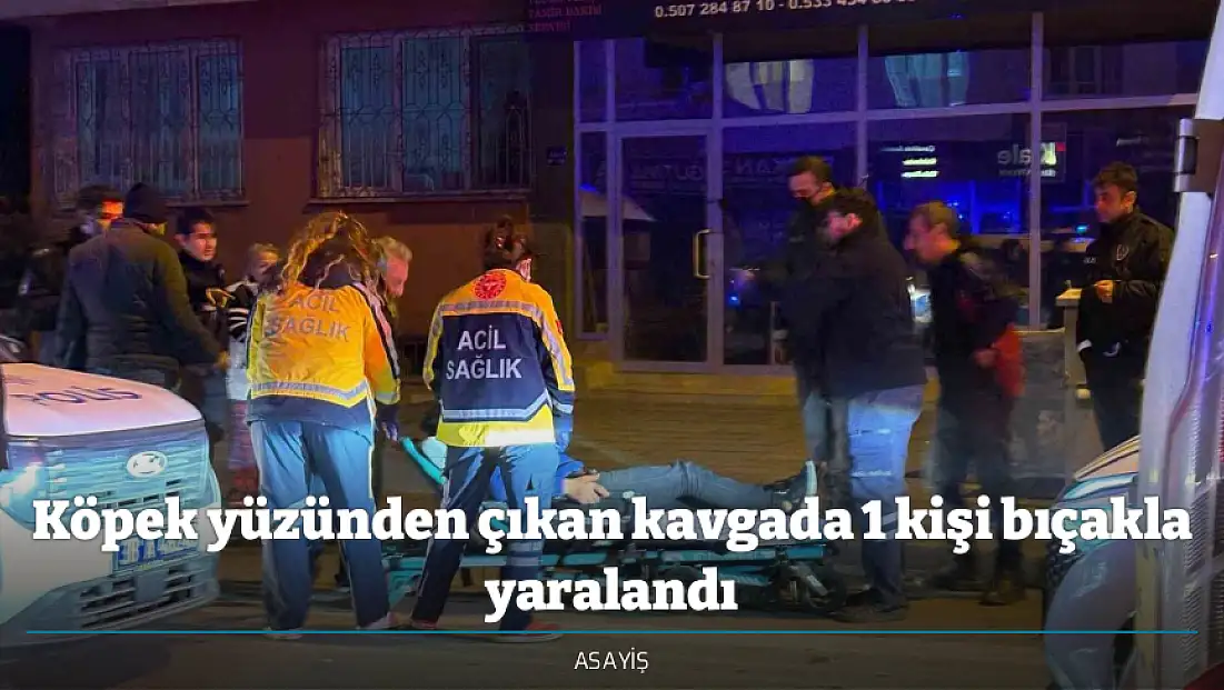 Köpek yüzünden çıkan kavgada 1 kişi bıçakla yaralandı