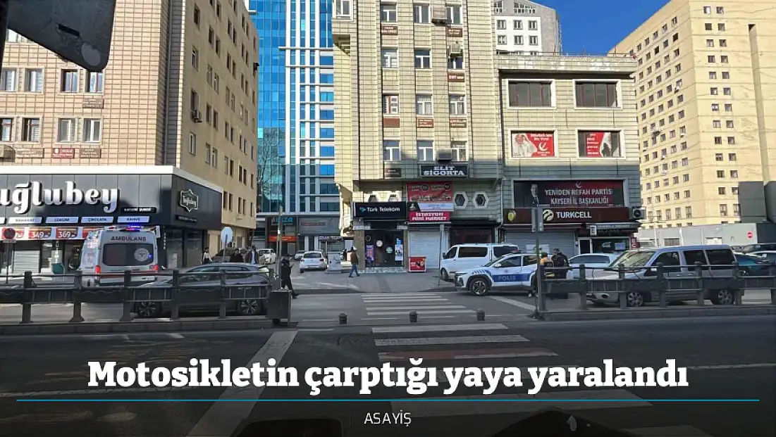 Motosikletin çarptığı yaya yaralandı