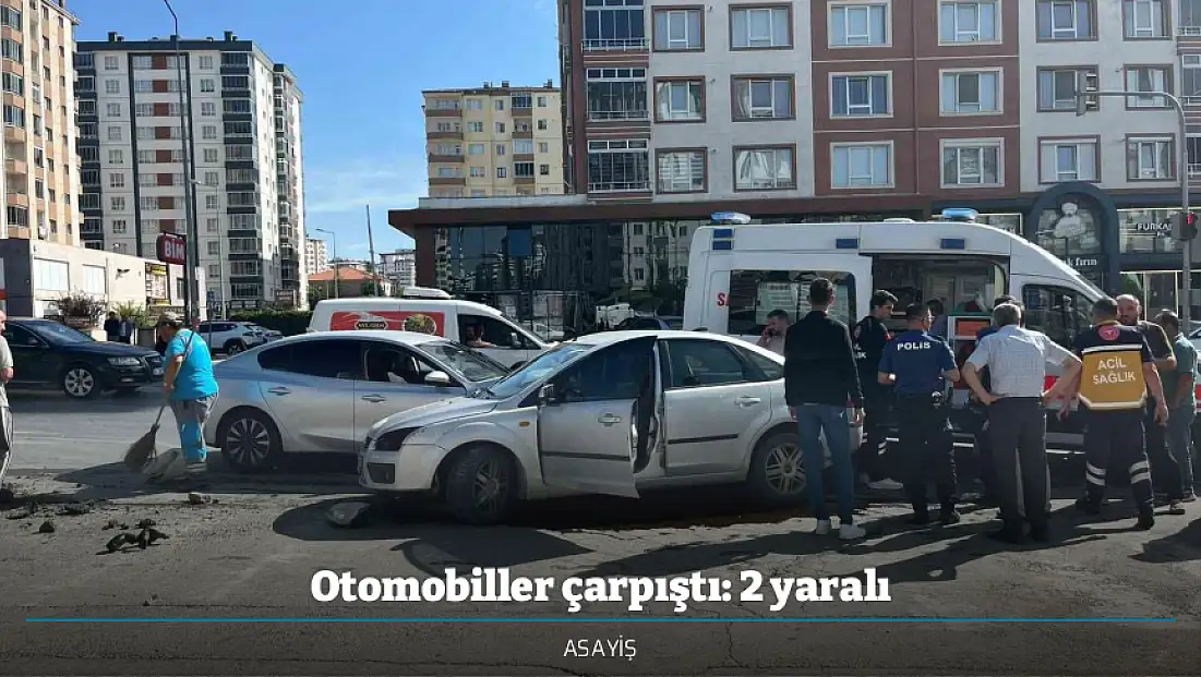 Otomobiller çarpıştı: 2 yaralı