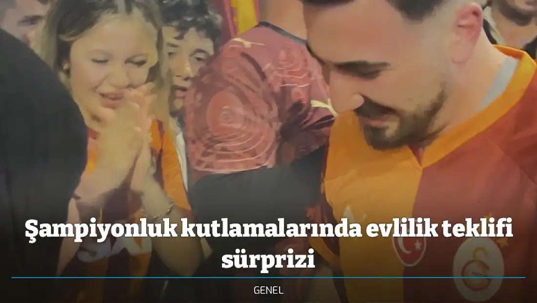Şampiyonluk kutlamalarında evlilik teklifi sürprizi