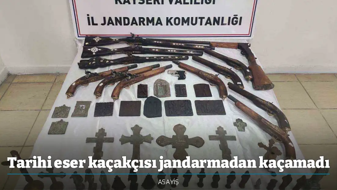 Tarihi eser kaçakçısı jandarmadan kaçamadı