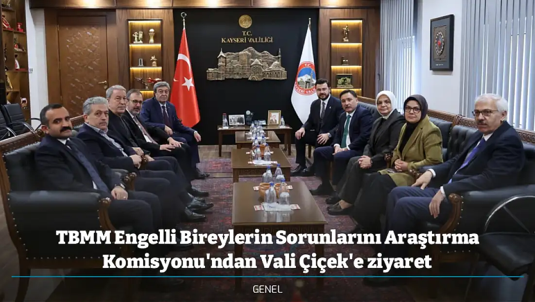 TBMM Engelli Bireylerin Sorunlarını Araştırma Komisyonu'ndan Vali Çiçek'e ziyaret