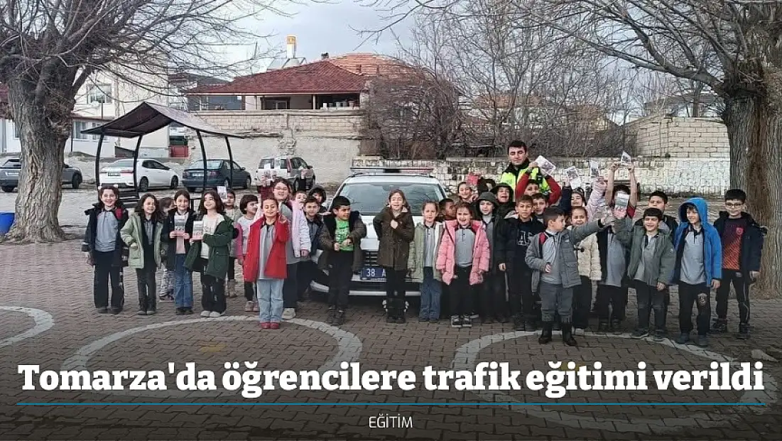 Tomarza'da öğrencilere trafik eğitimi verildi