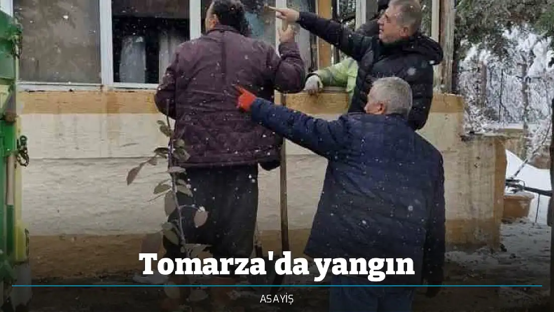 Tomarza'da yangın
