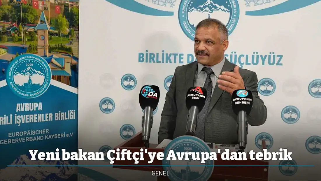 Yeni bakan Çiftçi'ye Avrupa'dan tebrik