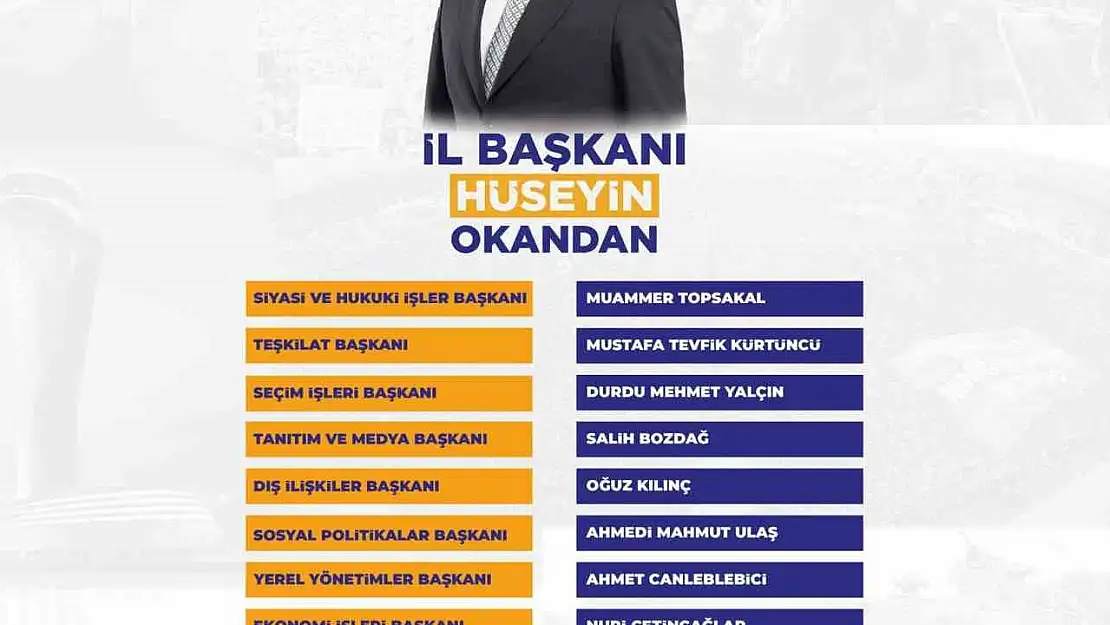 AK Parti Kayseri İl Yürütme Kurulu belli oldu