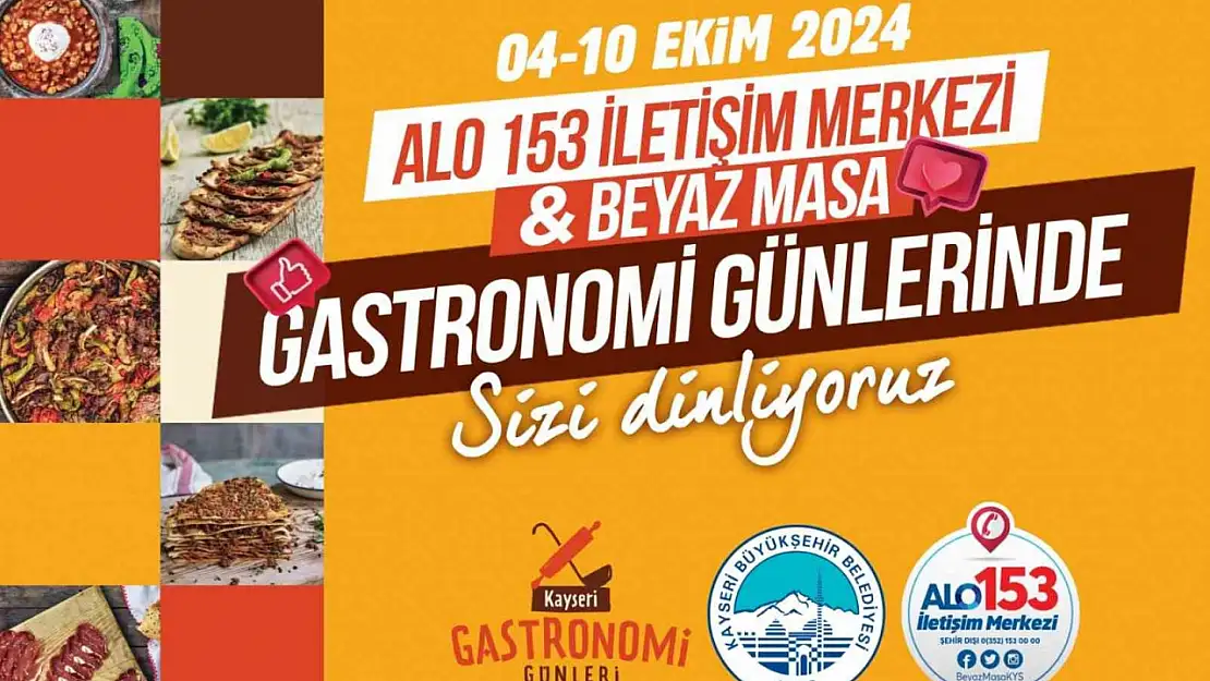 Alo 153 ve Beyaz Masa, Gastronomi Günleri'nde vatandaşı dinleyecek