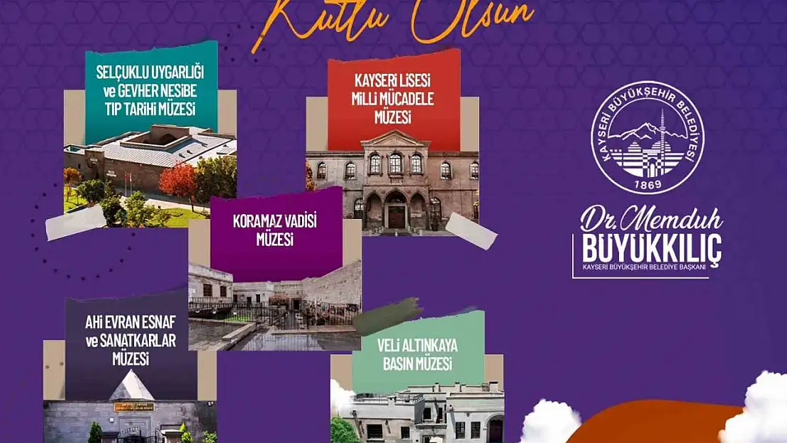 Başkan Büyükkılıç: 'Müzeler Haftası'nda büyükşehirin müzeleri ücretsiz olacak'