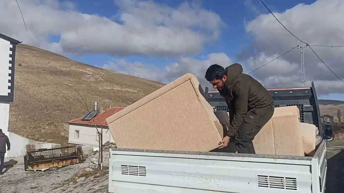 Bünyan Belediyesi'nden yangında mağdur olan aileye destek