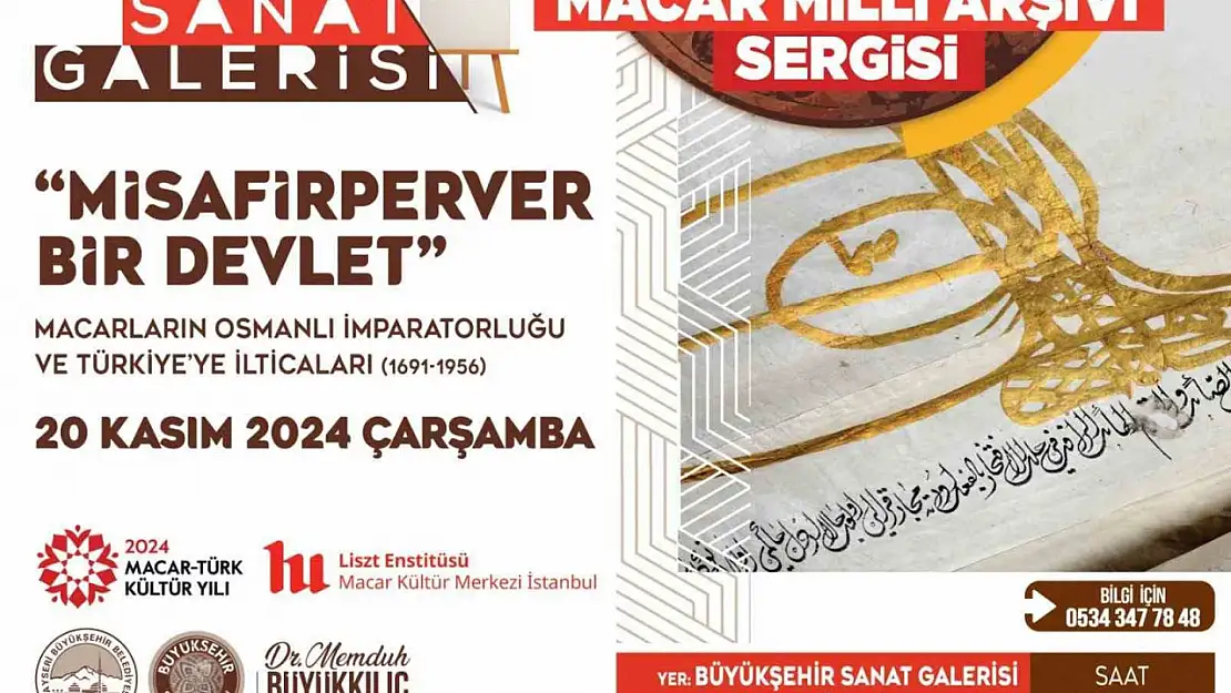 Büyükşehir Sanat Galerisi'den Türk-Macar dostluğunu anlatacak anlamlı sergi