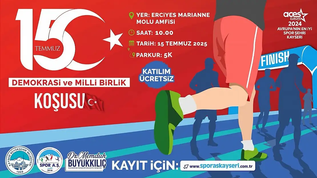 Büyükşehir Spor AŞ'den demokrasi içim anlamlı koşu