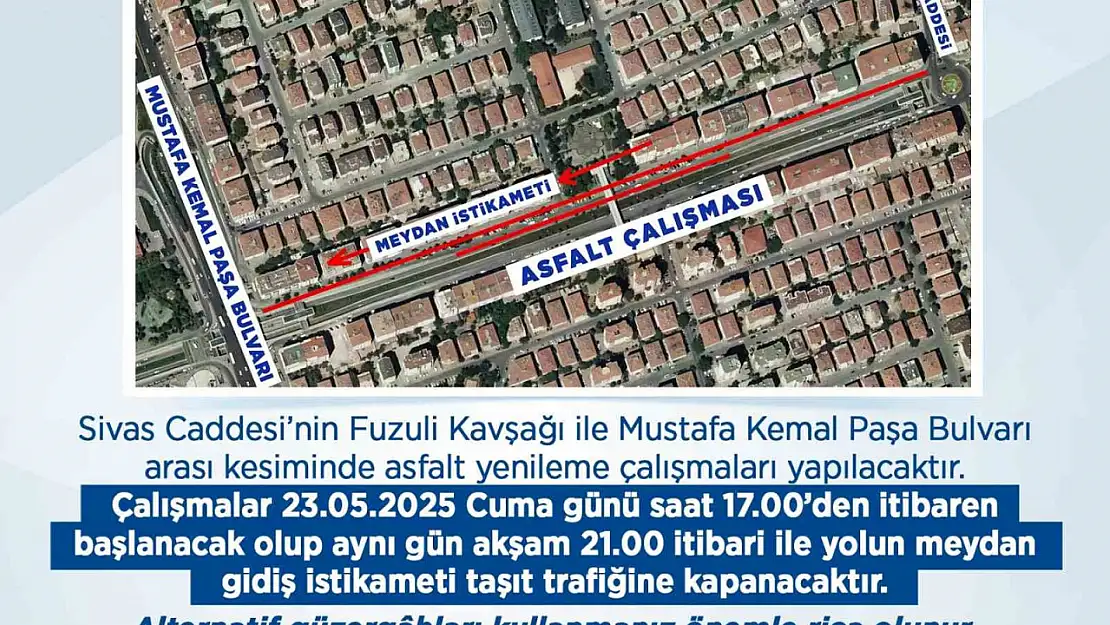 Büyükşehirden sürücülere 'asfalt yenileme' duyurusu