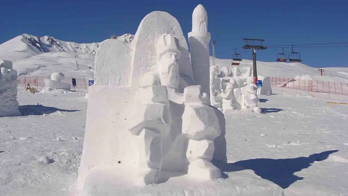 Erciyes'te kar uluslararası sanata dönüşecek