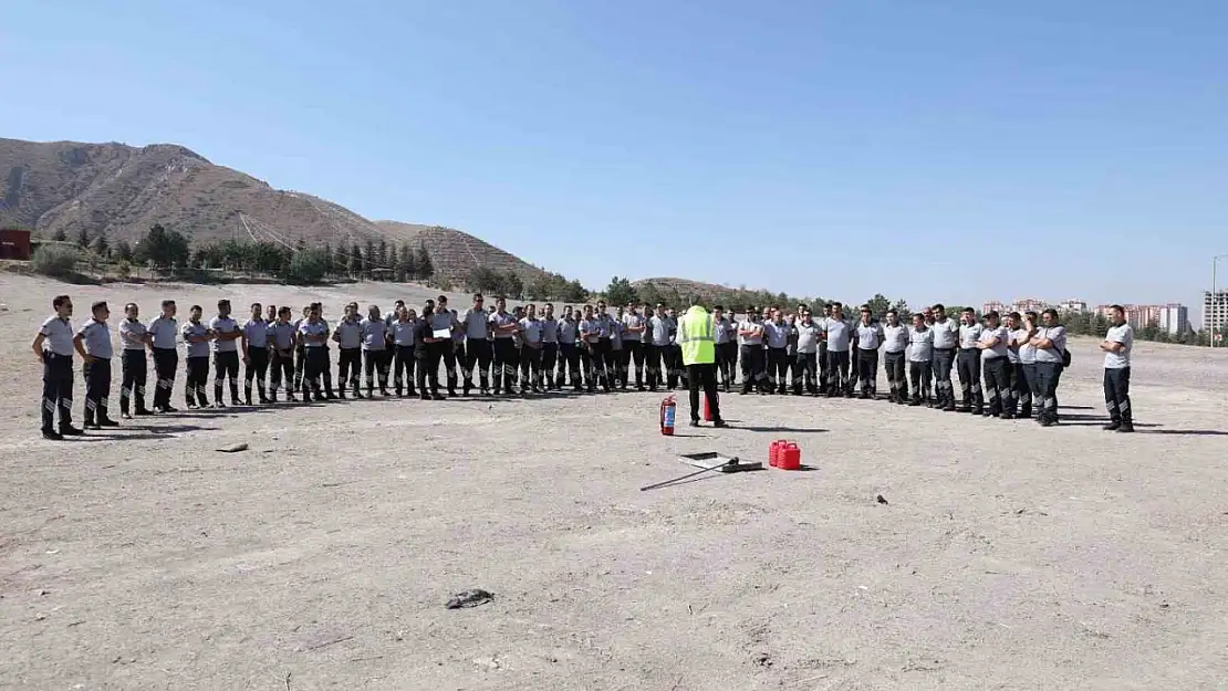 KAYMEK'in özel güvenlik personeline yangın eğitimi