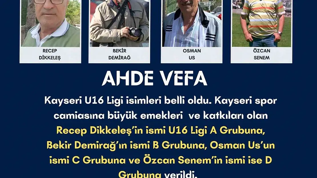 Kayseri ASKF'den ahde vefa