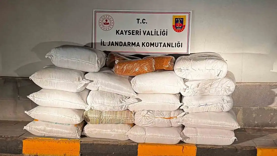Kayseri'de 750 kilo bandrolsüz kıyılmış tütün ele geçirildi