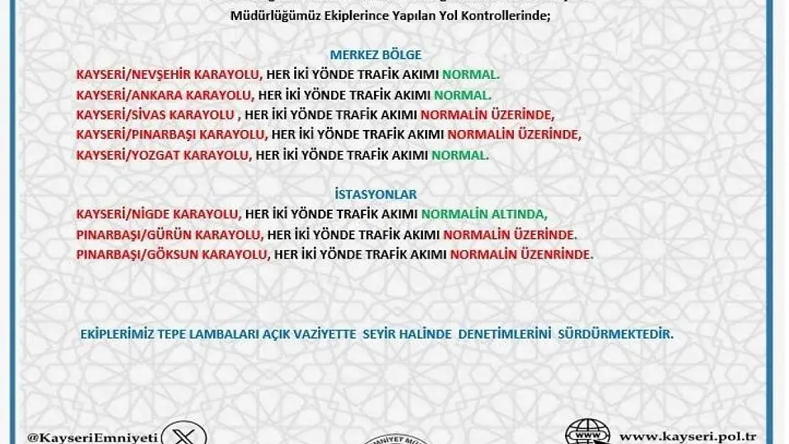 Kayseri'de otoyollarda bayram yoğunluğu