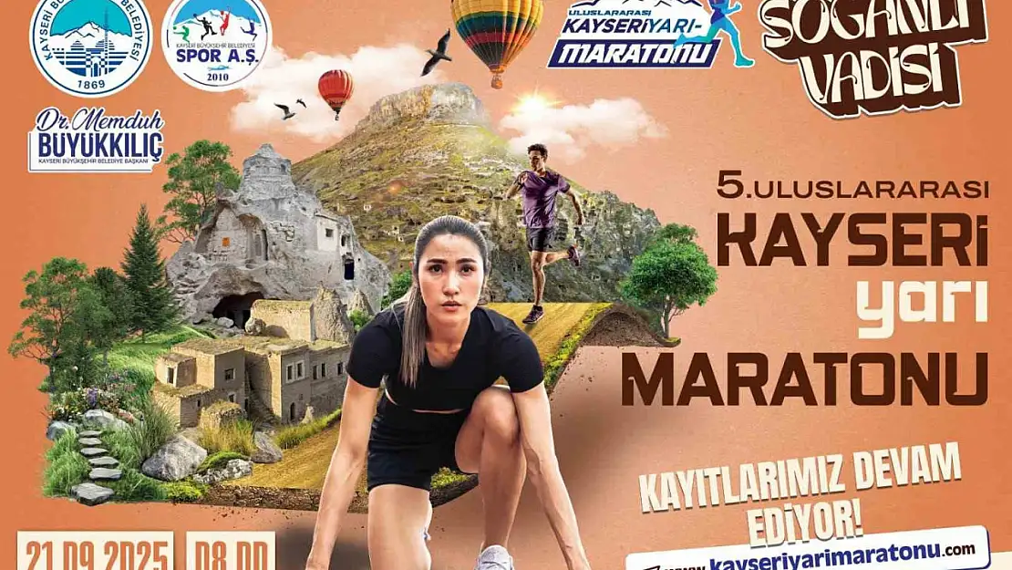 Soğanlı Vadisi Temalı 5'inci Uluslararası Kayseri Yarı Maratonu'nda parkurlar belli oldu