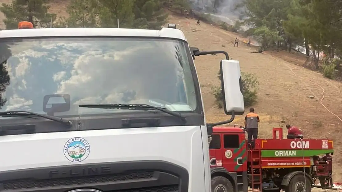 Talas Belediyesi'nden Kahramanmaraş'taki yangına destek