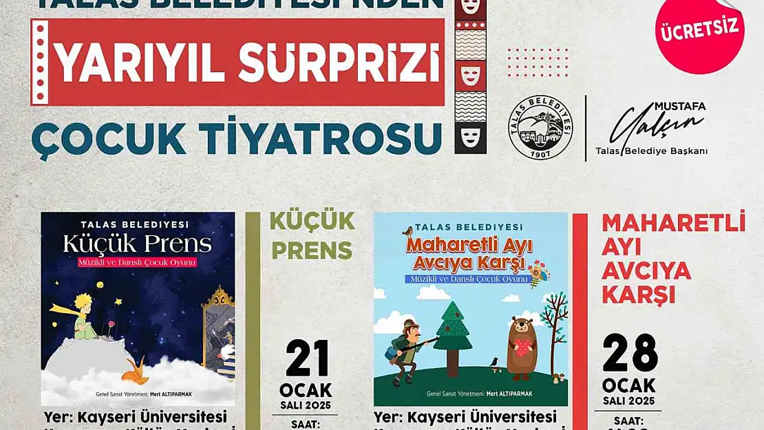 Talas'ta çocuklara yarıyıl sürprizi