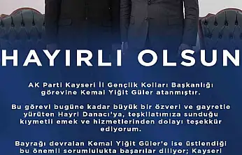 Ak Parti Kayseri İl Gençlik Kolları Başkanı Kemal Yiğit Güler oldu