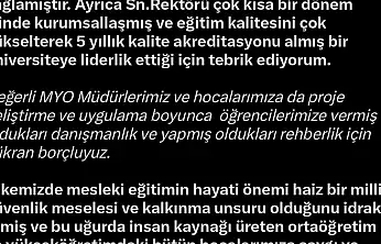 AK Partili Cıngı'dan KAYÜ yönetimi ve öğrencilerine Start-Up teşekkürü