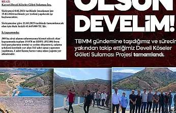 Baki Ersoy'dan Develi'ye sulama projesi müjdesi
