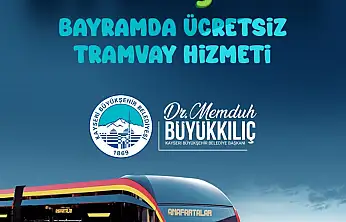 Başkan Büyükkılıç: 'Bayramda 381 bin kişiye ücretsiz tramvay sağladık'
