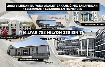 Başkan Okandan: 'Kayseri'mize adalet yatırımları güçlenerek devam ediyor'