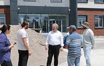 Başkan Palancıoğlu, Yıldırım Beyazıt Mahallesi'ndeki okul çalışmalarını inceledi