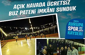 Büyükşehir'in açık hava buz pateni pisti bayramda 2 bin 820 kişiye hizmet verdi