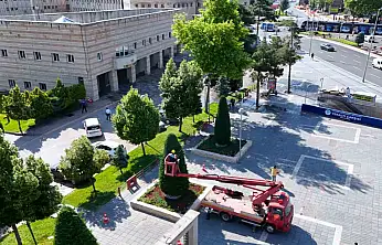 Büyükşehirden kent estetiğine titiz dokunuş: Süs bitkilerine form budaması