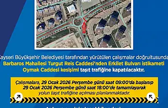 Büyükşehirden sürücülere 'yol çalışması' uyarısı