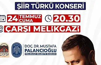 Çarşı Melikgazi'de şiir ve türkü sesleri yükselecek