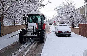 Develi'de kar kalınlığı 10 santime ulaştı