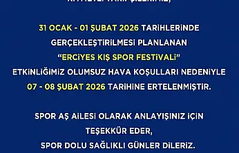 Erciyes Kış Spor Festivali'ne olumsuz hava engeli