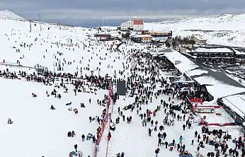 Erciyes'te hafta sonu yoğunluğu