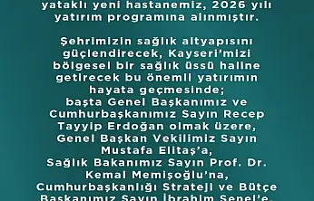 Hüseyin Okandan: '800 yataklı yeni hastanemiz hayırlı olsun'