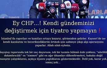 Hüseyin Okandan: 'Ey CHP, kendi gündeminizi değiştirmek için tiyatro yapmayın'