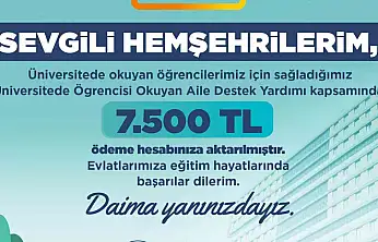 Kayseri'de 22 milyon TL'lik destek ödemeleri öğrencilerin hesaplarına aktarıldı