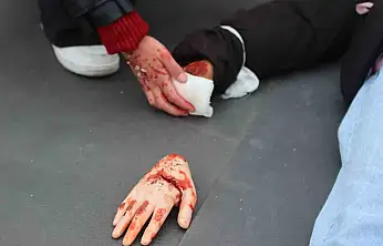 Kayseri'de film gibi otobüs kazası tatbikatı