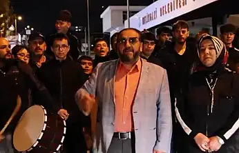 Kayseri'de mahalleliden 'Kabe'de Hacılar' performansı
