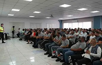 Melikgazi'den saha çalışanlarına trafik eğitimi
