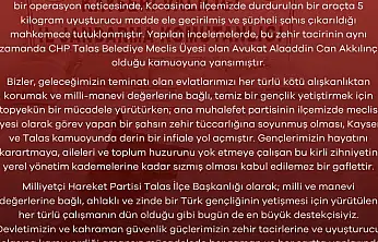 MHP'den uyuşturucuyla yakalanan CHP'li meclis üyesine tepki