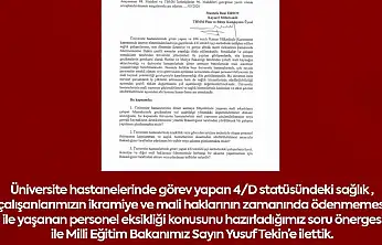 MHP'li Ersoy, üniversite hastanelerindeki mali sorunları TBMM gündemine taşıdı